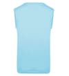 Thumbnail Back view of sky blue sleeveless T-shirt.
